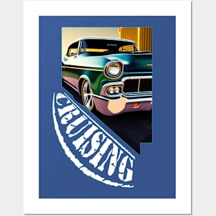 Classic car cruising Posters and Art